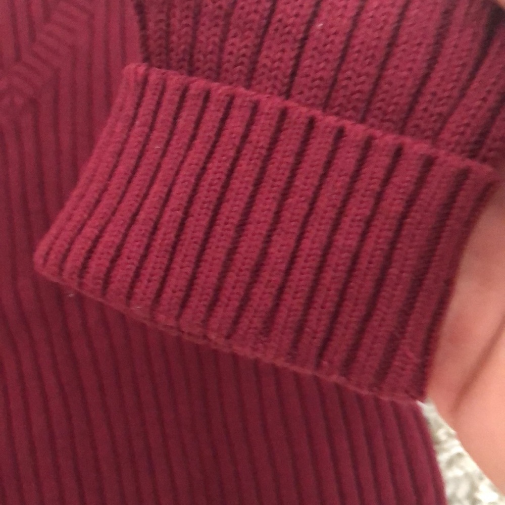 Oxblood/ red 100%cotton sweater long sleeve, Esprit, L, VNeck, - Picture 2 of 9